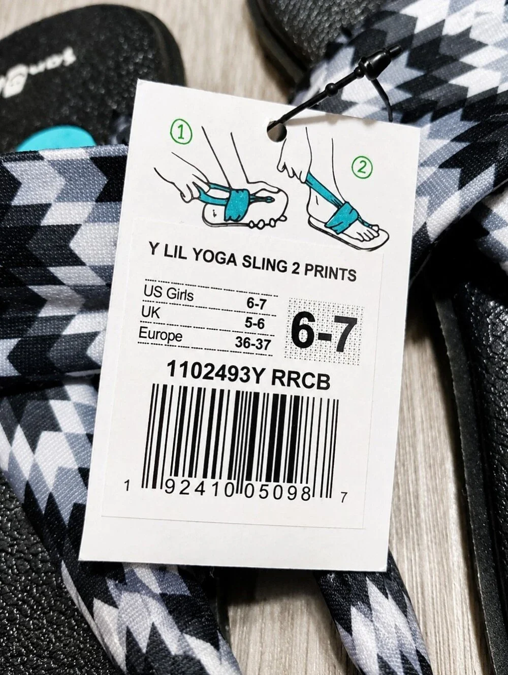 Sanuk Lil Yoga Sling 2 Prints Sandals Flip Flops New With Tags